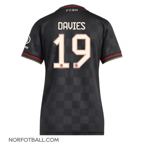 Billige Fotballdrakt Bayern Munich Alphonso Davies #19 Replika Tredjedrakt Dame 2025-26 Kortermet Billige Fotballdrakt Bayern Munich Alphonso Davies #19 Replika Tredjedrakt Dame 2025-26 Kortermet